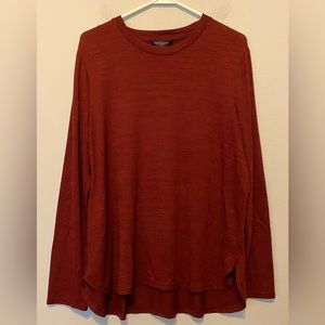 Banana Republic Luxespun Long Sleeve Top XL dark red